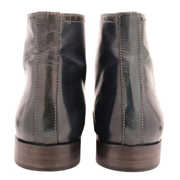 Navyboot Italy Navy Blue Leather Wingtip Chukka Boots Men 7 Dress Shoes Ankle 40 - Picture 4 of 12